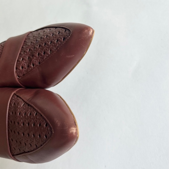 Cole Haan Brown Leather Weaving Point Toe Mules size 5.5 - Picture 11 of 16